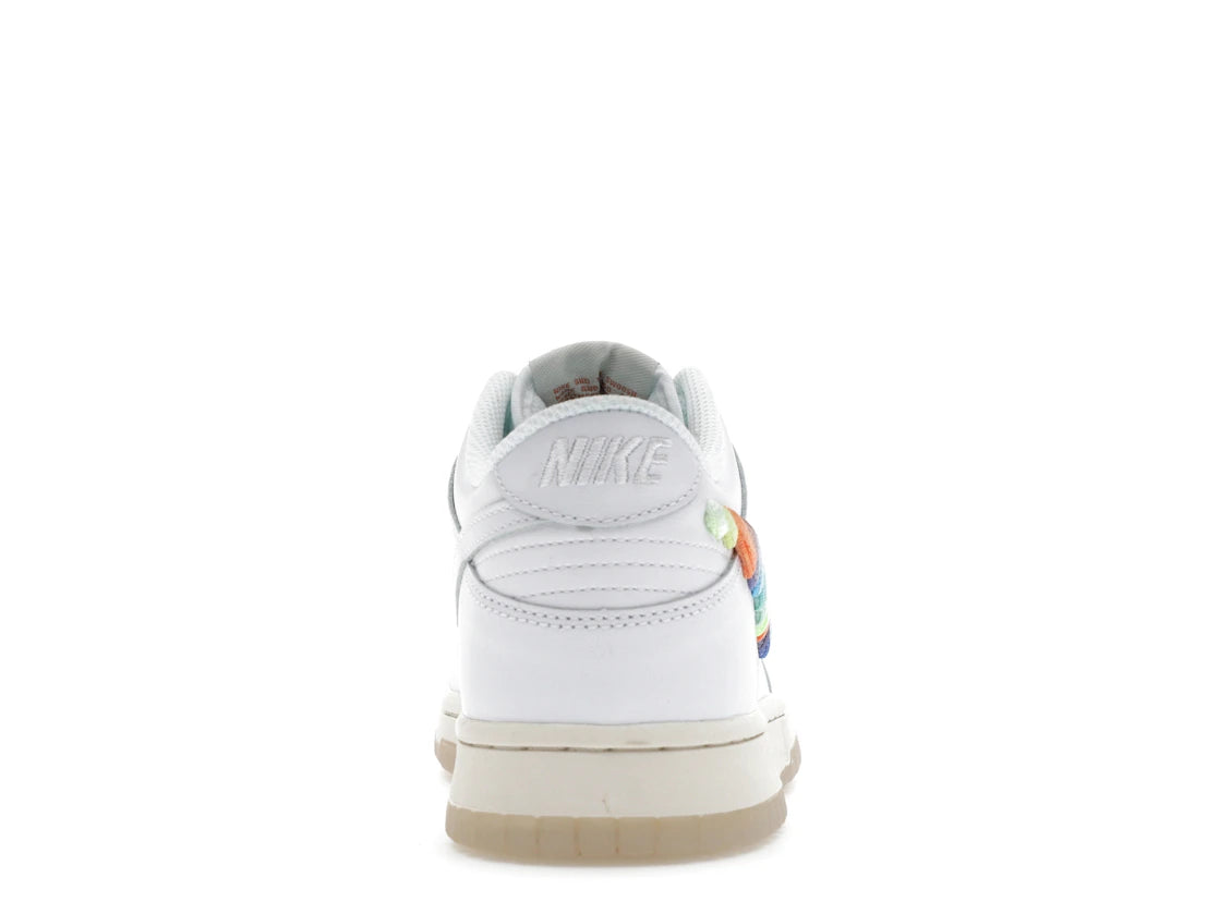 Nike Dunk Low SE Rainbow Lace Swoosh White (GS)