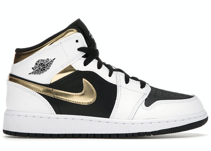 Jordan 1 Mid White Gold Black (GS)
