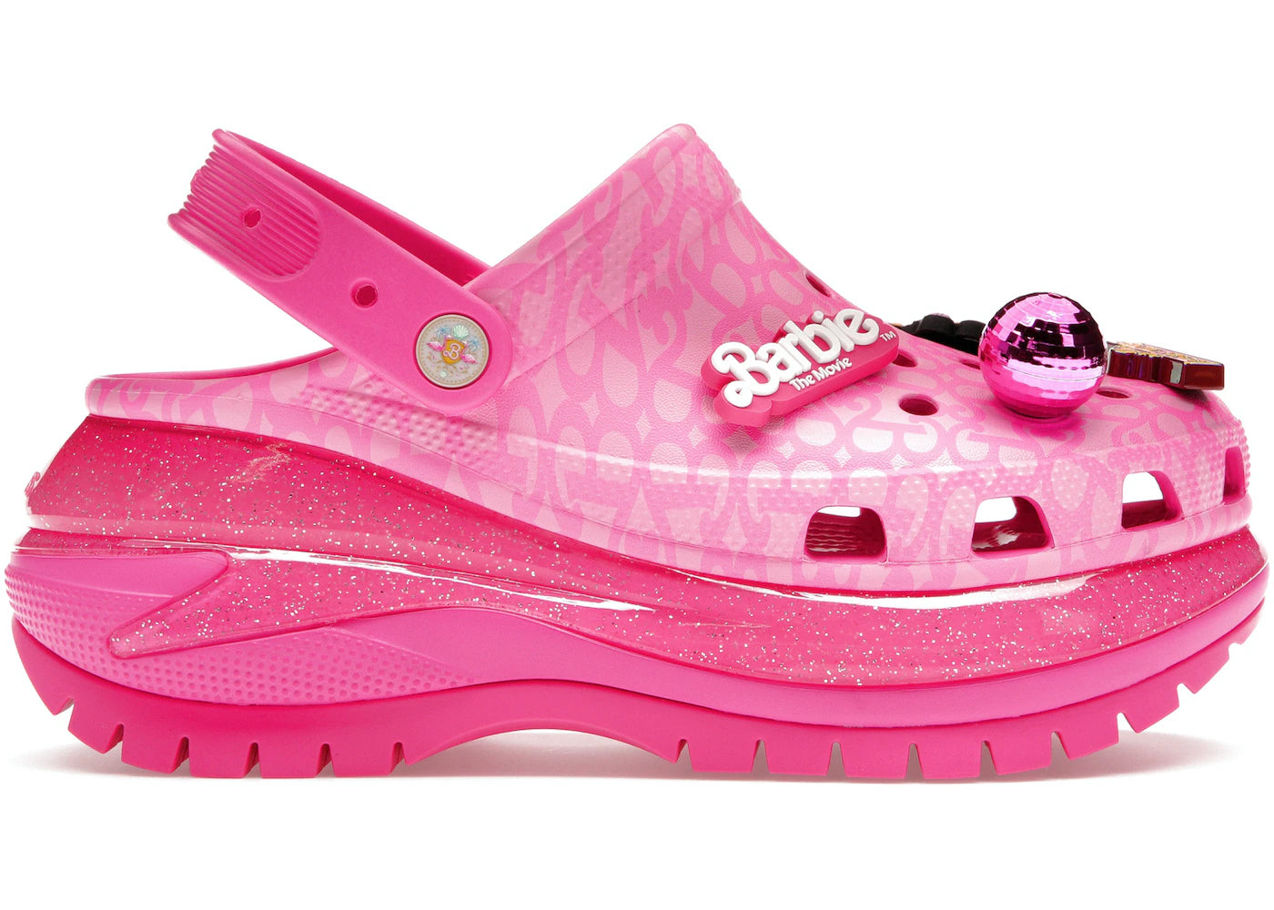 Crocs Classic Mega Crush Clog Barbie The Movie Electric Pink