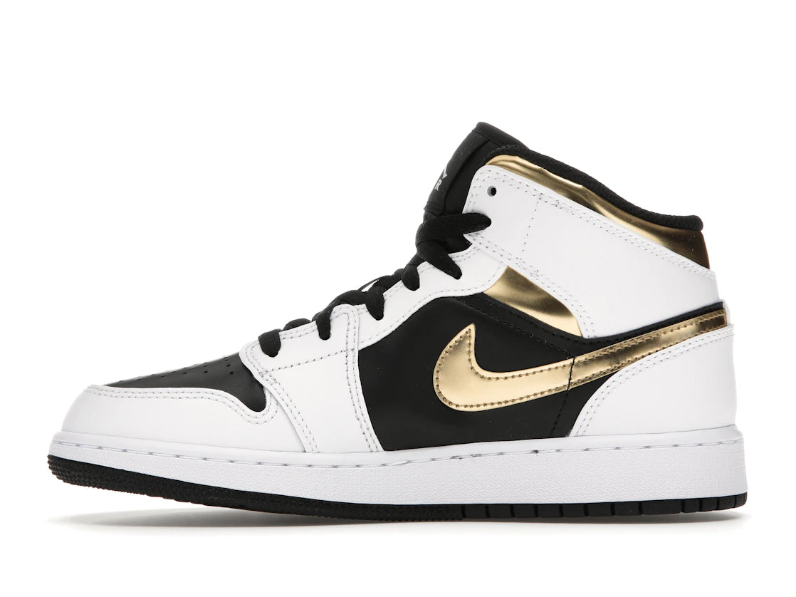 Jordan 1 Mid White Gold Black (GS)